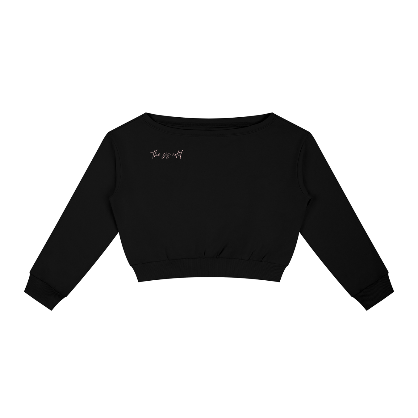 Sis Edit Off the Shoulder Cropped Crewneck